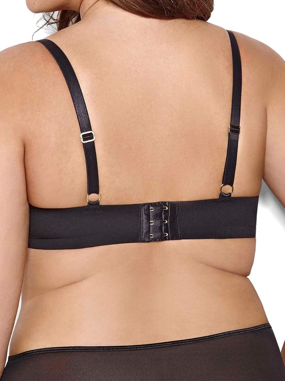 Ashley Graham Bra Black Lace & Pinstripe Underwire Sexy Unique Luxury Lingerie - Picture 2 of 9